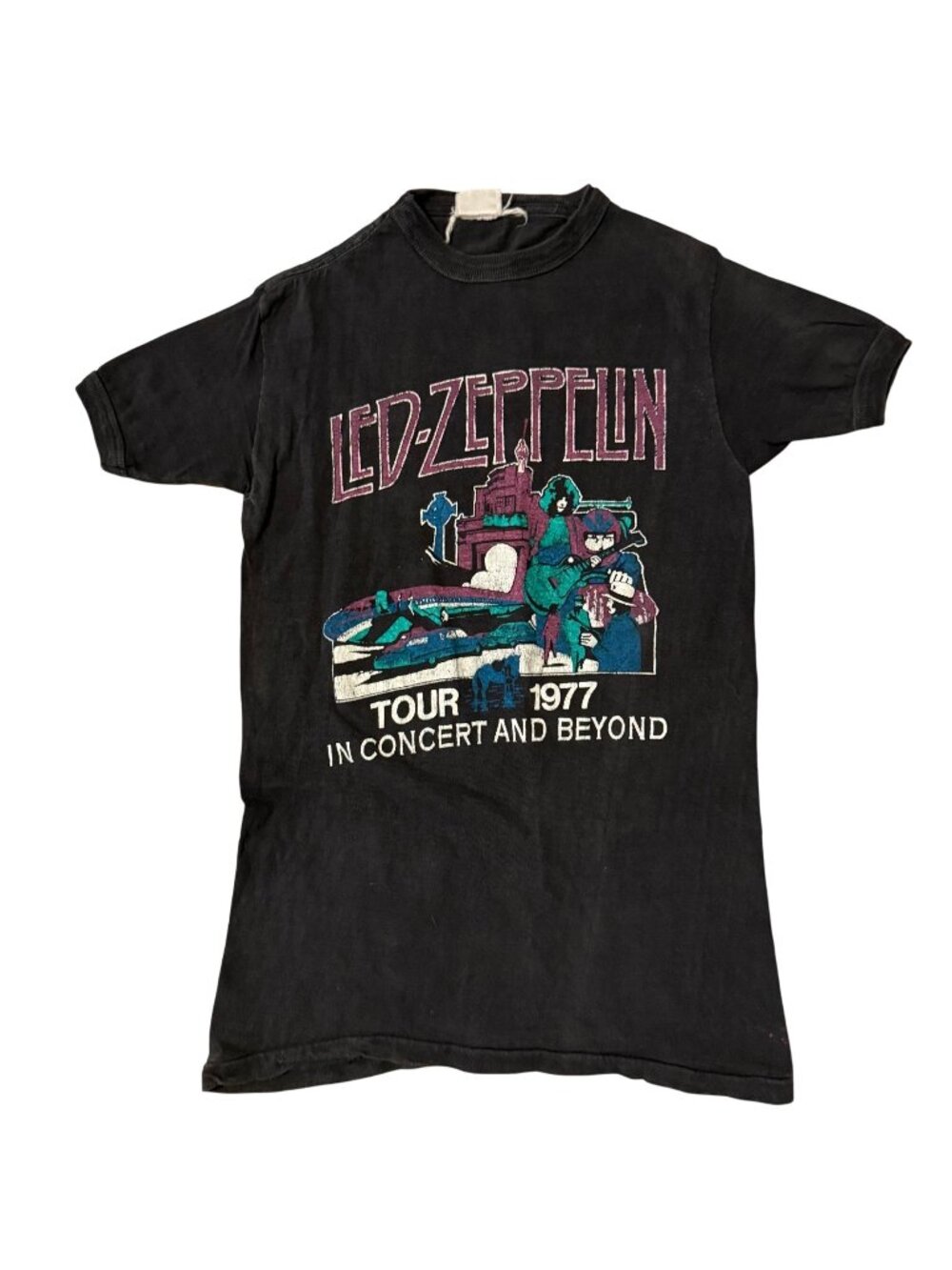 Vintage 1977 Led Zeppelin T Shirt US Tour Song Remains Same Swan Concert Tshirt